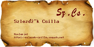 Szlezák Csilla névjegykártya